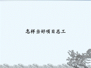 当好项目总工.ppt