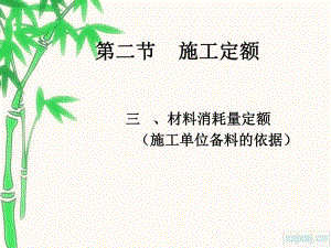 施工定额材料消耗.ppt
