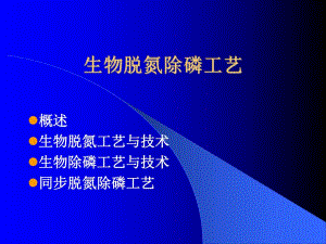 污水厂生物脱氮除磷工艺讲座PPT.ppt