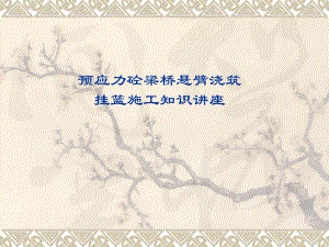 挂篮悬臂浇筑施工知识讲座.ppt