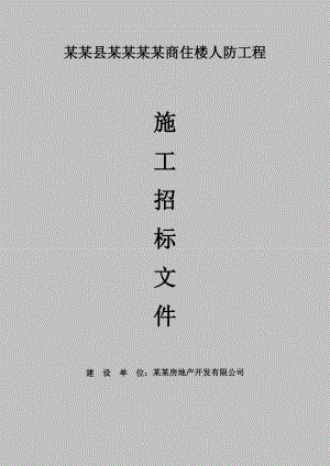 某人防建筑安装工程施工招标文件.doc