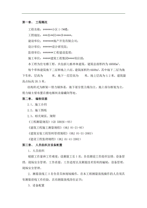 某小区17楼施工测量方案.doc