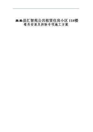 某塔吊装置及除去工程专项施工方案.doc