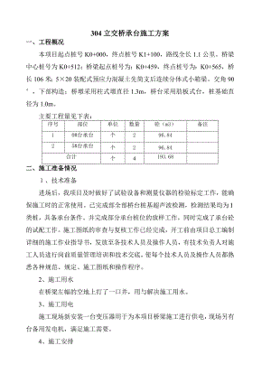 立交桥承台施工方案.doc