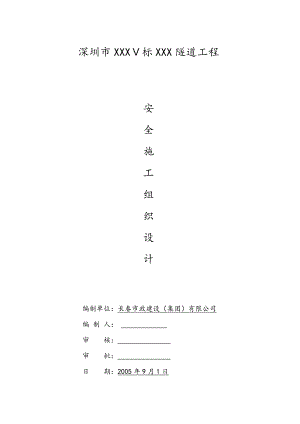 某隧道安全施工组织设计.doc