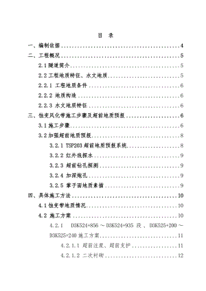 龙围隧道蚀变带施工技术方案.doc