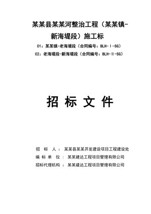 江苏某河道堤岸整治工程施工标.doc