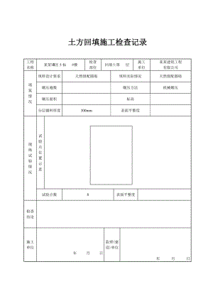河南某学校餐厅土方回填施工检查记录表.doc