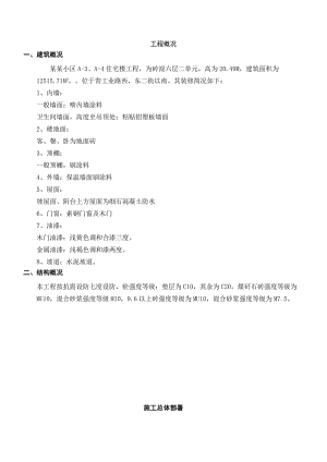 住宅楼工程工程施工组织设计方案1.doc