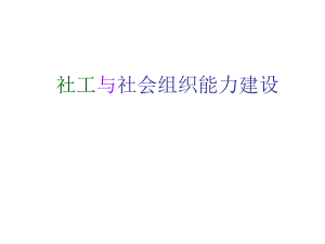 社工与社会组织能力建设.ppt