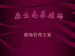 猪场规划方案及人员编制.ppt