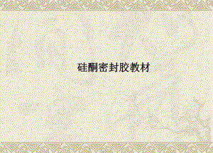 硅酮密封胶教材讲座PPT.ppt