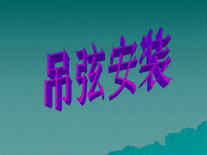 电气化高速铁路吊弦安装.ppt