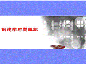 《创建学习型组织》【强烈推荐非常经典】 .ppt