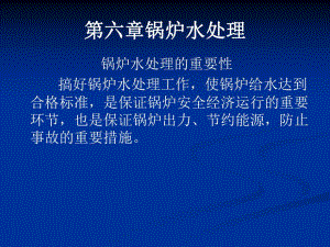[优质文档]第六章锅炉水处理.ppt