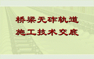 桥梁无砟轨道施工技术交底.ppt