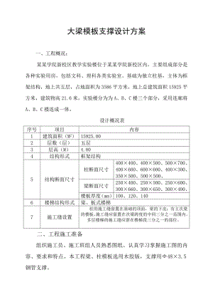 学校大模板施工方案.doc