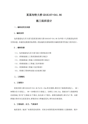 宝贝沟大桥施工组织设计.doc