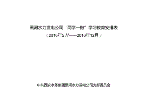 发电公司“两学一做”学习教育计划.docx