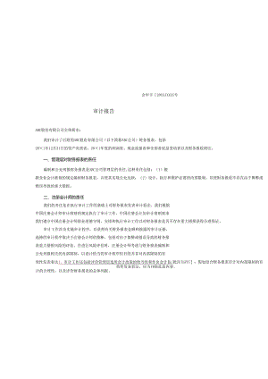 0-3-2保留意见的审计报告（单体-无法获取证据）.docx