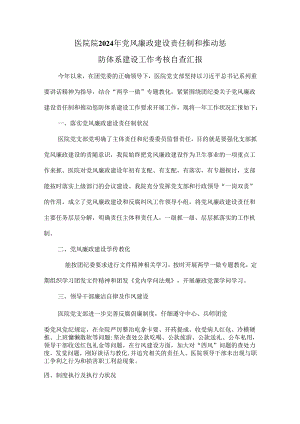 医院院2024年党风廉政建设责任制和推进惩.docx