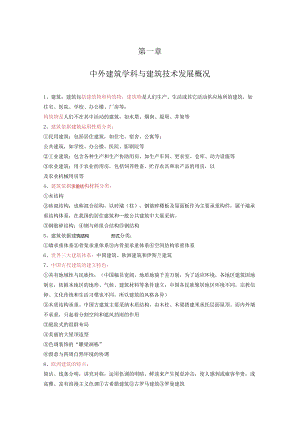 00174自考建筑工程概论复习重点.docx