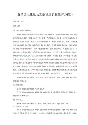 五型班组建设及五型班组长胜任能力提升.docx