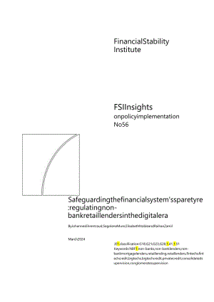 国际清算银行-保护金融系统的备胎：数字时代监管非银行零售贷款机构（英）-2024.3.docx