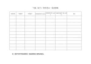 气瓶（标气）使用登记一览表模板.docx