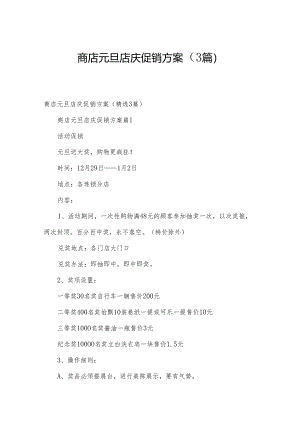 商店元旦店庆促销方案（3篇）.docx