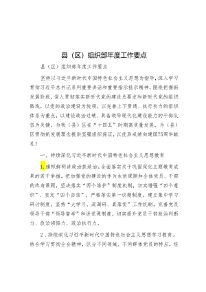 县（区）组织部年度工作要点&加强党务干部队伍能力建设破解党建与业务工作“两张皮”问题.docx