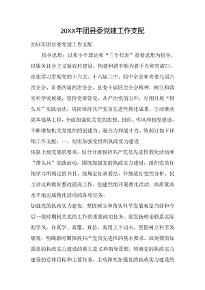20XX年团县委党建工作计划.docx