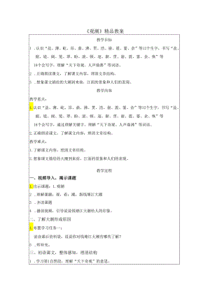 《观潮》精品教案.docx