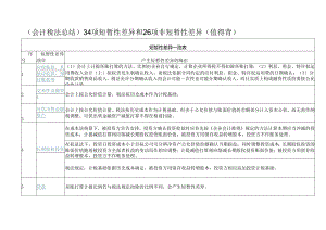 (会计税法总结)34项暂时性差异和26项非暂时性差异(值得.docx