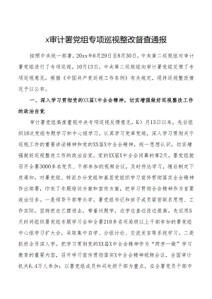 【工作通报】审计署党组专项巡视整改督查通报.docx