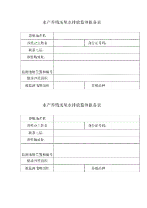 水产养殖场尾水排放监测报备表.docx