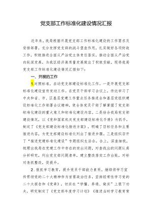 党支部工作标准化建设情况汇报.docx