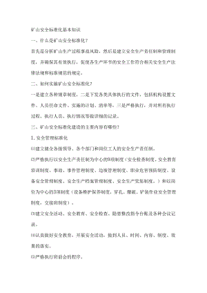 矿山安全标准化基本知识.docx