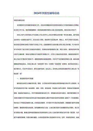 2024年学困生辅导总结.docx