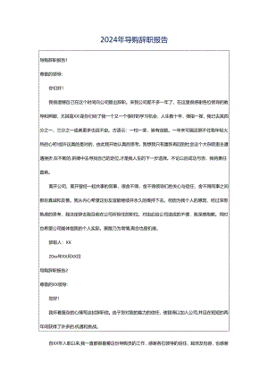 2024年导购辞职报告.docx