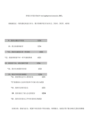 抑郁评分表大全.docx