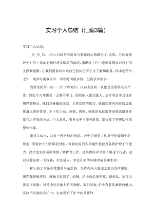 实习个人总结(汇编3篇).docx