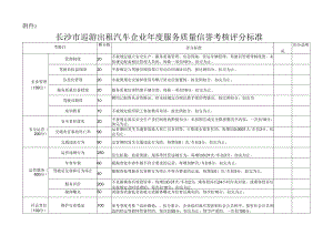 长沙市巡游出租汽车企业年度服务质量信誉考核评分标准.docx