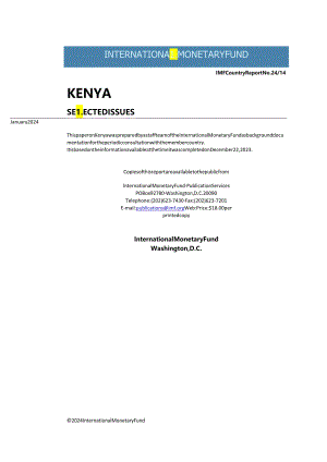 IMF-肯尼亚：精选问题（英）-2024.1.docx