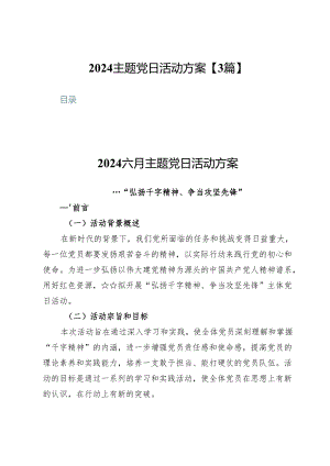2024主题党日活动方案【3篇】.docx