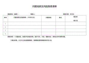 问题线索及风险隐患清单.docx