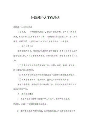 社联部个人工作总结.docx