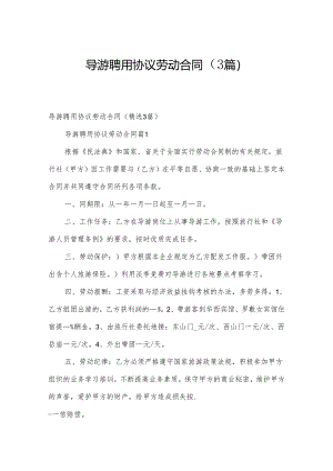 导游聘用协议劳动合同（3篇）.docx