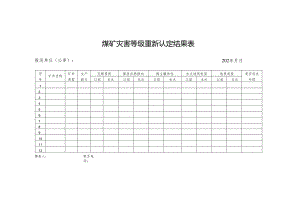 煤矿灾害等级重新认定结果表.docx