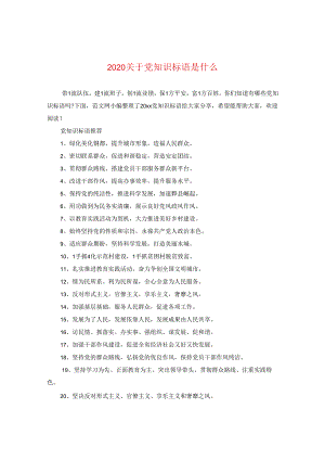2024关于党知识标语是什么.docx